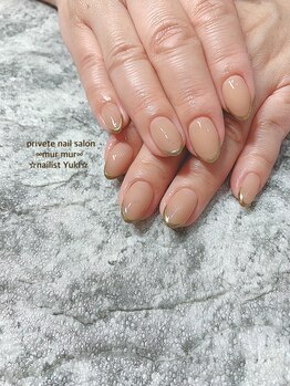 プライベート ネイルサロン マーマ(murmur)/メタルゴールドラインネイル