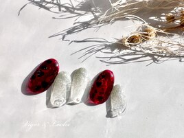 レッド　ハートネイル