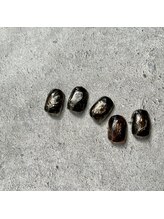 リファインネイル(refinenail)/ブラックニュアンスネイル