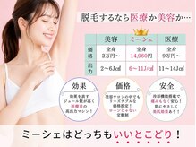 ミーシェ(Meshie)の雰囲気（脱毛/VIO脱毛/全身脱毛/顔脱毛/毛穴洗浄/ハーブピーリング）