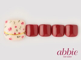 フット小花×ボルドー　￥11220