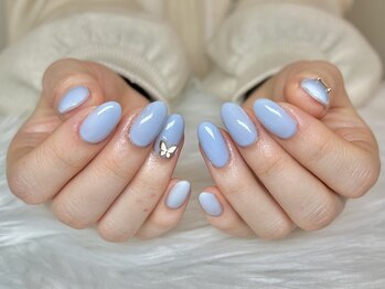 ワンカラー＋蝶々