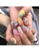 トータルサロン 白べぇーっ プラス/まだまだ夏ネイル