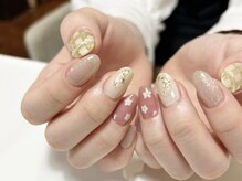 アイネイルズ 渋谷店(I nails)/【Saki.o】チェックフラワー