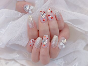 デコール 心斎橋(DECOR)/赤ハートワンホンネイル