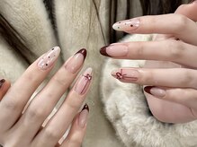 Best Nail 銀座店【ワンホンネイル・スカルプ・パラジェル・上品ジェルネイル】/クリスマス持ち込みフレンチ