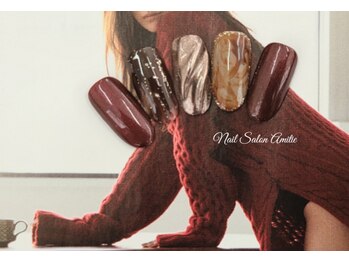 ネイルサロン アミティエ(Nail Salon Amitie)/ウネウネミラー×べっ甲ネイル