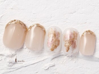 ジェミーネイル エビス(Jemiy nail ebisu)/ミラーフレンチメタル8525yen