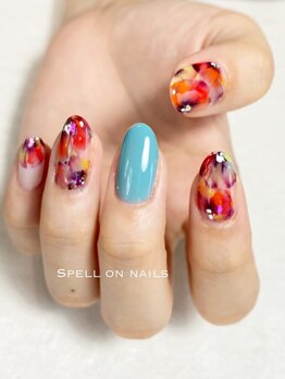 スペル オン ネイルズ(Spell on nails)/ニュアンスフラワー