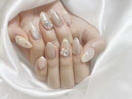 韓国系ピンクネイル