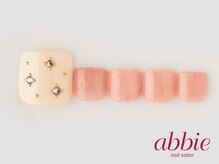 ネイルサロンアビー 北千住店(abbie)/上品ビジュー・フット　￥9955