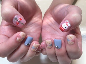 ネイルサロン マハロ 横浜四季の森フォレオ店(Nail Salon Mahalo)/雪だるま&アーガイル