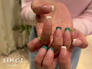 シンス(Since)/グリーンフレンチネイル(山本)