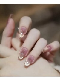 ゴールドグラデーションネイル