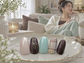 【チェック柄ネイル】