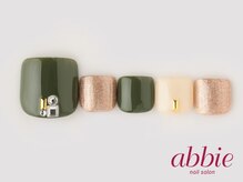 ネイルサロンアビー 北千住店(abbie)/秋色カーキビジュー　￥10582