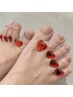 新人スタッフのFOOTジェル・アート２本付き〈オフ込み〉