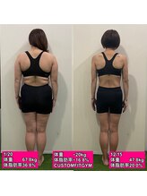 カスタムフィットジム(CUSTOM FIT GYM)/女性ビフォーアフター
