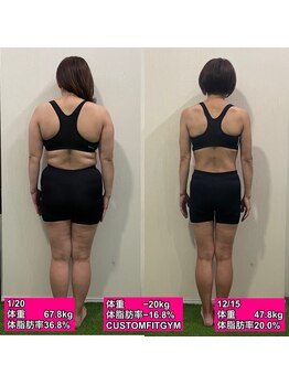 カスタムフィットジム(CUSTOM FIT GYM)/女性ビフォーアフター