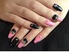 【hand】定額ネイル ¥７０００　キラキラスワロコース