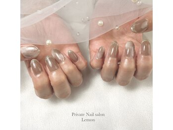 レモン(Lemon)/大理石ネイル