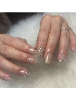 トゥインクルムーン(Twinkle Moon)/定額ネイル　ツイードネイル