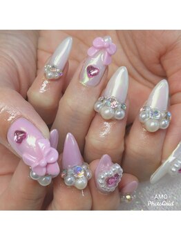 アモ ラブネイルズ(AMO Love nails)/オーロラミラーカラー