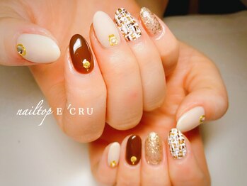ネイルトップエクル(nail top E CRU)/ツイード