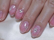 ドットミーバイシュエット(dot Me by chouette)/たらしこみフラワーネイル