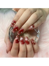 チークネイル/リボンネイル