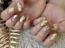 ネイルサロン ドゥ(Nail Salon Doux)/【ラテリア】ひまわりネイル