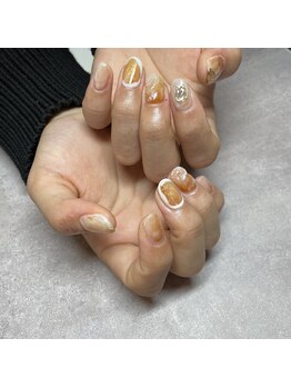 Mネイルアンドカフェ シェレステ/もやもやっと、ぷっくり