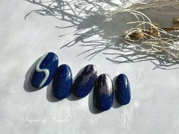 ヴィガー アンド ルックス 白金 目黒(Vigor&Looks)/ネイビー　ニュアンス　　