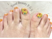 ネイルサロン きらら 藤沢本店/ひまわり夏Foot Nail