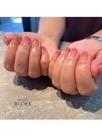 くすみピンクのグラデーション♪