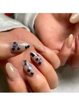 ネイビーハートホロ