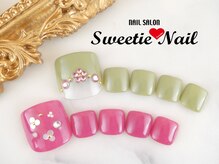 スウィーティーネイル あべのキューズタウン店(Sweetie Nail)の雰囲気（FOOTデイリーアート￥6600 24種類有！）