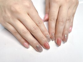 マグネット×ミラーネイル