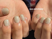 ネイルドットスタジオ 堺筋本町(NAIL DOT STUDIO)/ラメワンカラー