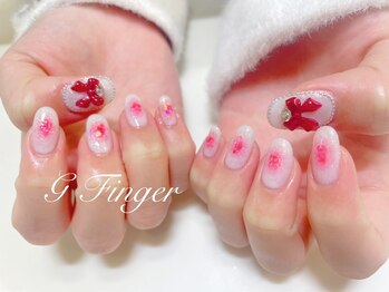 ジーフィンガー 大井町店(G Finger)/チーク&キュートな赤リボン♪