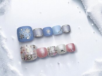 リセ 有楽町店(Lisse)の写真/<冬もお気入りの足元に♪>フットアート¥9000☆流行のデザイン~定番デザインまでご用意★