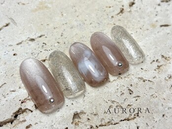 アウロラ 代々木上原(AURORA)/冬定額デザインもやもやネイル