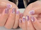 ジェルアート/押し花ネイル