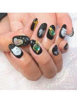 アモ ラブネイルズ(AMO Love nails)/ブラックマットネイル