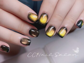 シーシーネイルサロン 池袋(C.C.Nail salon)/オレンジマグネットネイル