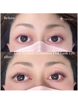 スウィートアイズ(Sweet eyes)/LEDフラットラッシュ120本