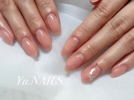 春ネイル◎シアーカラーリボン
