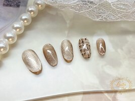 ツイードマグネットネイル