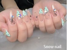 スノーネイルサロン 新宿店(Snow nail salon)/星，フレンチネイル