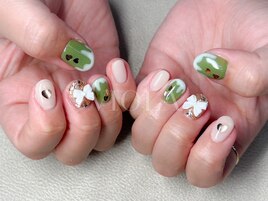 バレンタイン/リボンネイル